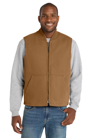 CornerStone CSV40 Washed Duck Cloth Vest in Duck Brown