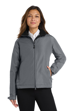 Port Authority L354 Women's Challenger Jacket in Steel Grey/ True Black