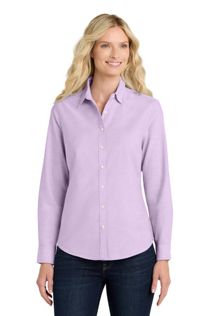 Port Authority L658 Women's SuperPro Oxford Shirt in Soft Purple