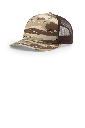 Richardson 112PFP Printed Five-Panel Trucker in Desert Camo/ Brown