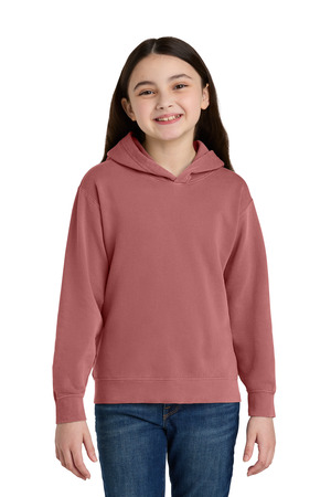 Comfort Colors 1467Y Youth Lightweight Hooded Sweatshirt in Crimson