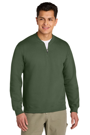 Gildan SF008 Softstyle Midweight Fleece 1/4-Zip in Military Green