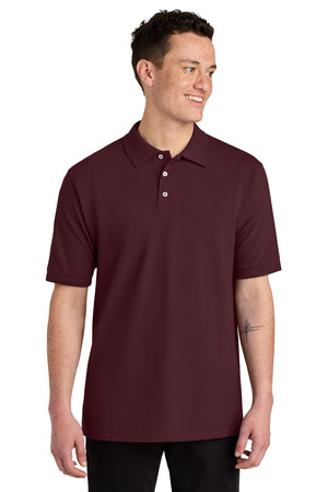 Jerzees 443M Unisex Premium Ring Spun Cotton Pique Sport Shirt in Maroon