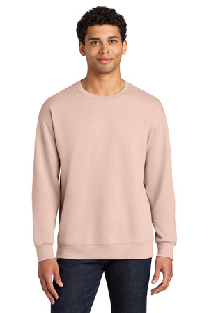 Jerzees IC48M Ultimate Unisex CVC Ring Spun Crewneck Sweatshirt in Blush Pink
