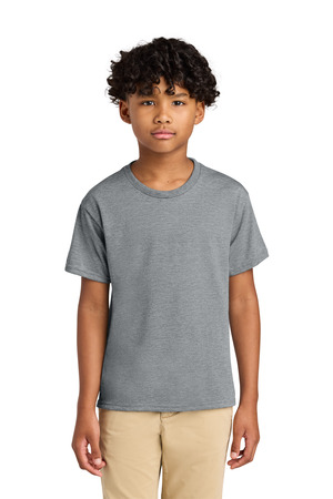 Jerzees 21B Youth Dri-Power 100% Polyester Tee in Athletic Heather