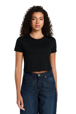BELLA+CANVAS BC8882 Women's Flowy Cropped Tee in Black
