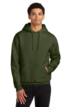 Jerzees H12M Rugged Unisex Hooded Sweatshirt in Military Green