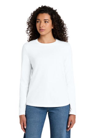 BELLA+CANVAS BC6500 Women's Jersey Long Sleeve Tee in White