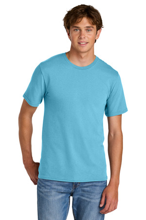 Port & Company PC43 Easy Cotton Tee in Aquatic Blue