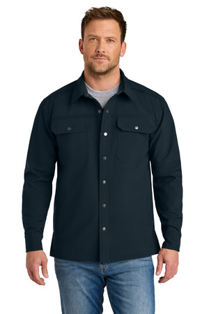 CornerStone CSJ73 Soft Shell Shirt Jacket in Navy