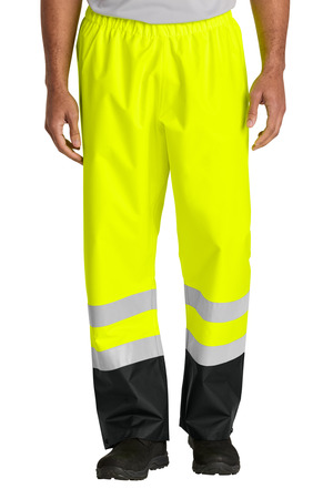 CornerStone CSP504 ANSI Class E Pull-On Rain Pant in Safety Yellow/ Black
