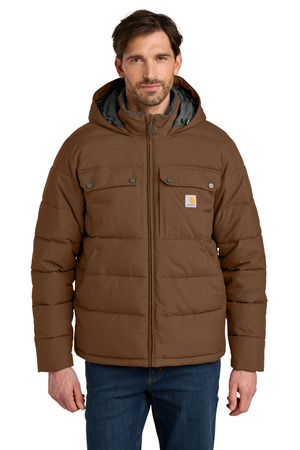 Carhartt CT107082 Montana Insulated Hooded Jacket in Red Duck Brown