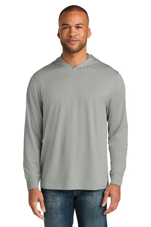 CornerStone CS440LSH Workwear Pro Long Sleeve Hooded Tee in Light Grey