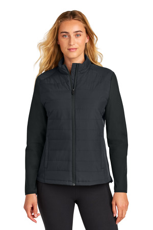 Sport-Tek LST940 Women's Teknical Hybrid Jacket in Black