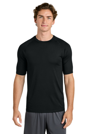 Sport-Tek ST120 PosiCharge Compression 1/2-Sleeve Tee in Black