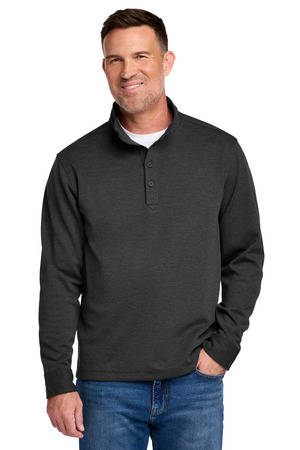 Brooks Brothers BB18202 Mid-Layer Stretch 1/2-Button in Windsor Grey Heather