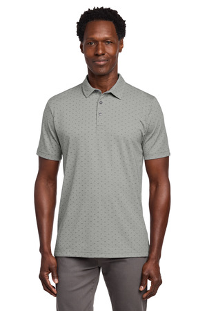 TravisMathew TM1MY403 Oceanside Geo Polo in Quiet Shade Grey Heather/ Dark Grey