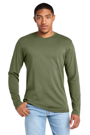 District DT2103 Wash Long Sleeve Tee in Olive Drab Green