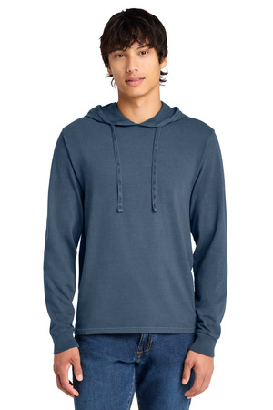 Port & Company PC099H Beach Wash Garment-Dyed Pullover Hooded Tee in Denim Blue