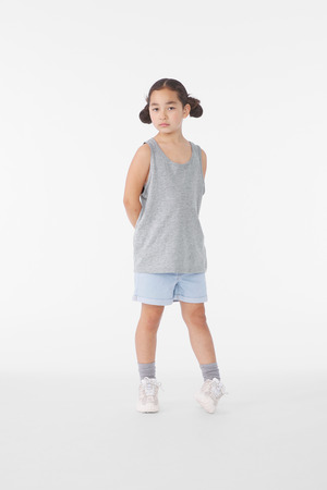 BELLA+CANVAS BC3480YCVC Youth Heather CVC Tank in Athletic Heather