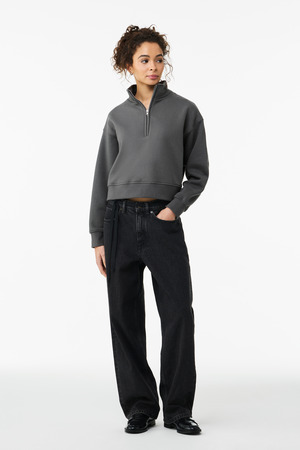 BELLA+CANVAS BC4540 Women's 10-Ounce 1/2-Zip Pullover in Asphalt