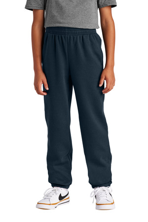 District DT6112Y Youth V.I.T. Fleece Sweatpant in New Navy