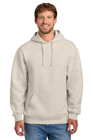 Port & Company PC107H Foundation Fleece Pullover Hooded Sweatshirt in Oatmeal Heather
