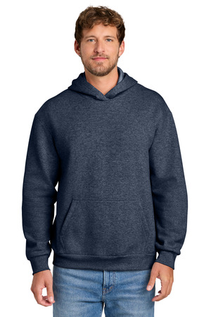 Port & Company PC68H Easy Fleece Pullover Hooded Sweatshirt in Heather Navy