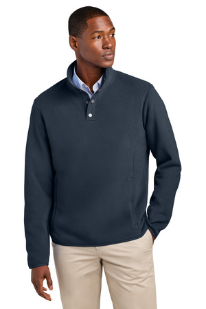 Brooks Brothers BB18612 Fleece 1/4-Snap Neck in Night Navy