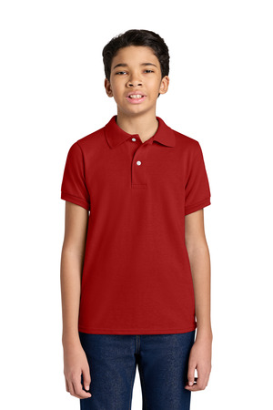Jerzees 437B Youth Dri-Power Sport Shirt in True Red