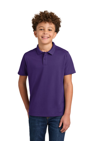 Port Authority Y240 Youth Wearever Performance Pique Polo in Prism Purple