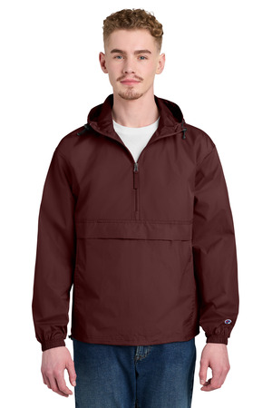 Champion CO200 Packable Anorak Jacket in Maroon