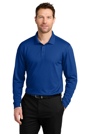 Port Authority K240LS Wearever Performance Pique Long Sleeve Polo in True Royal