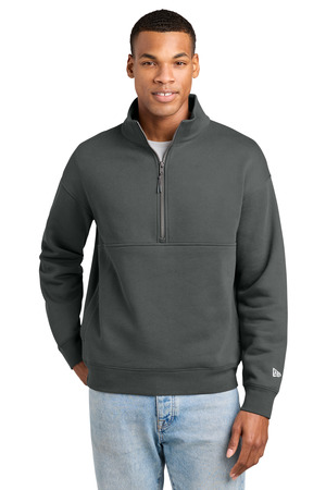 New Era NEA528 Heritage Fleece 1/2-Zip in Graphite