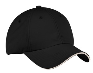 Port Authority C838 Dry Zone Cap in Black/ Stone