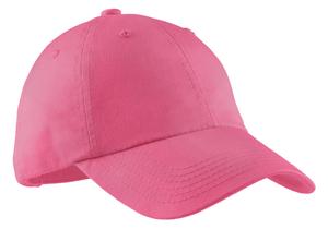 Port Authority LPWU Women's Garment-Washed Cap in Bright Pink