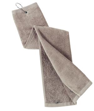 Port Authority TW50 Grommeted Tri-Fold Golf Towel in Khaki