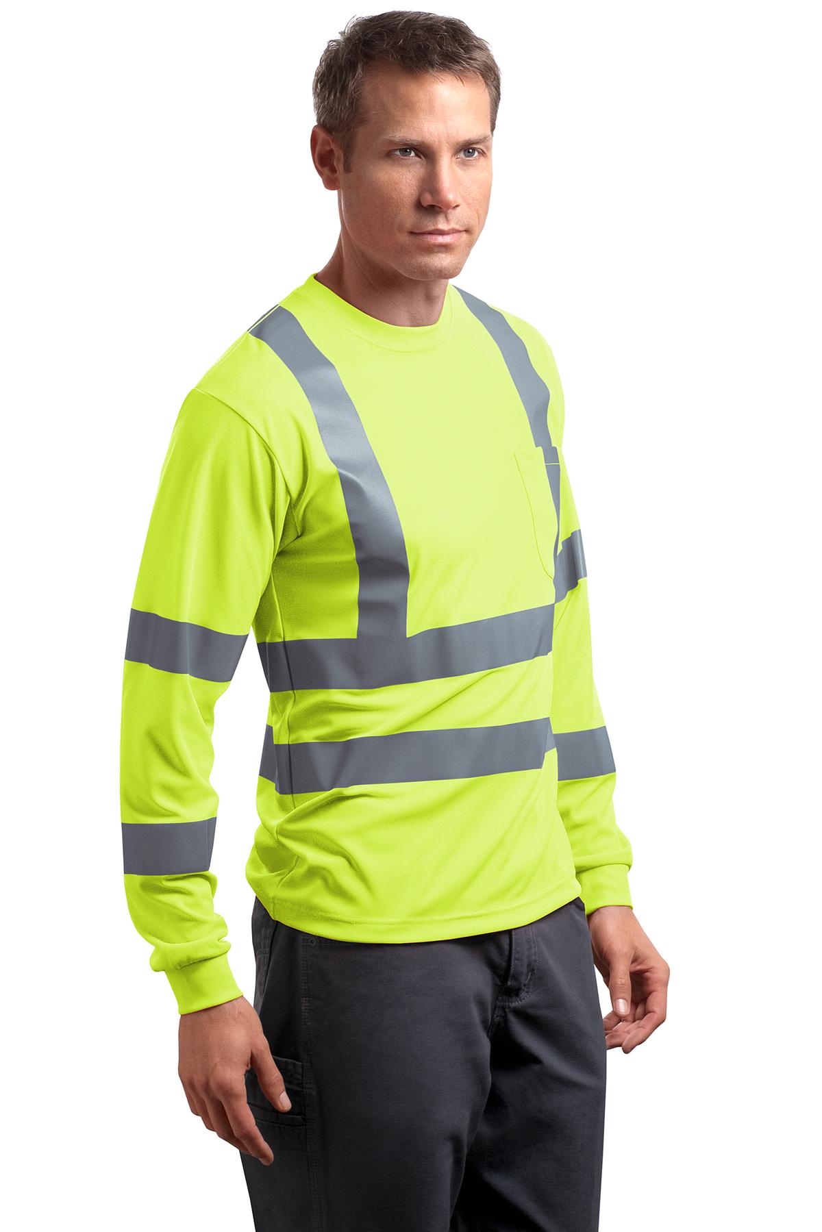 CornerStone - ANSI 107 Class 3 Long Sleeve Snag-Resistant Reflective T-Shirt. CS409