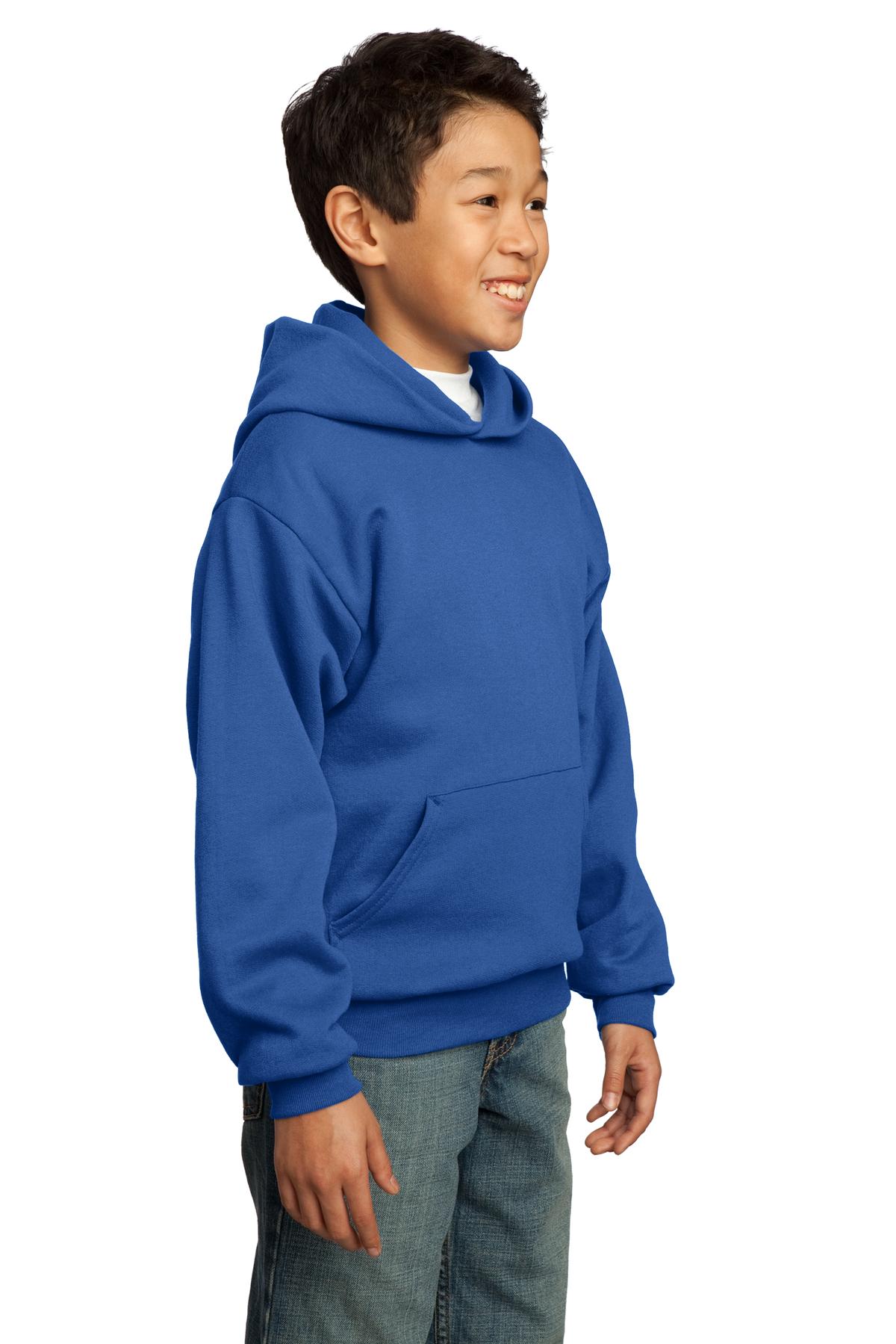 Port & Co Youth Core Fleece Pullover Hooded Sweatshirt. PC90YH