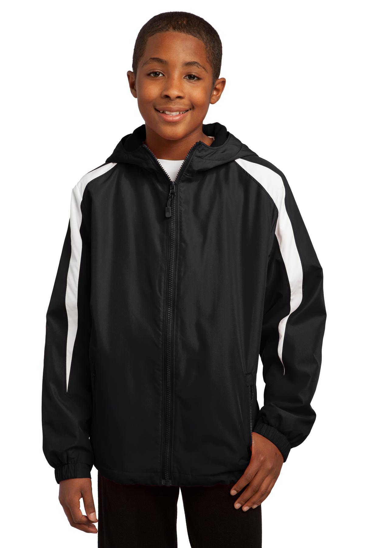 Sport-Tek Hospitality Youth Activewear & Outerwear ® Youth Fleece-Lined Colorblock Jacket.-Sport-Tek