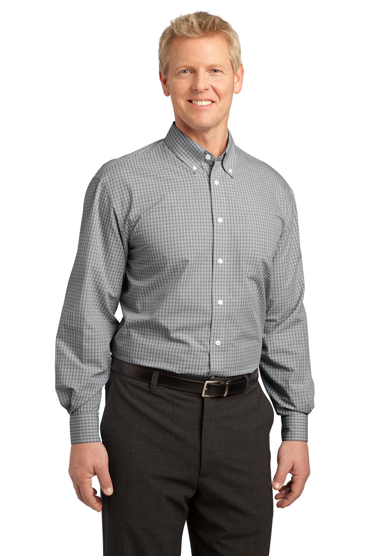 Port Authority Plaid Pattern Easy Care Shirt. S639