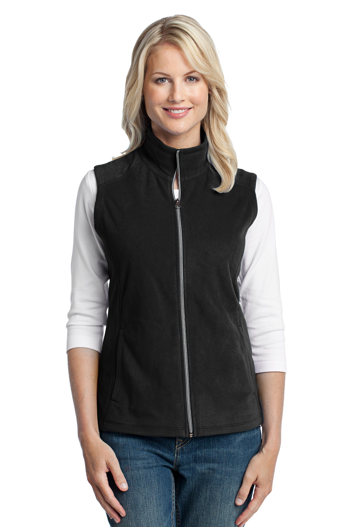 Port Authority Industrial Ladies Outerwear Sweatshirts&Fleece ® Ladies Microfleece Vest.-Port Authority