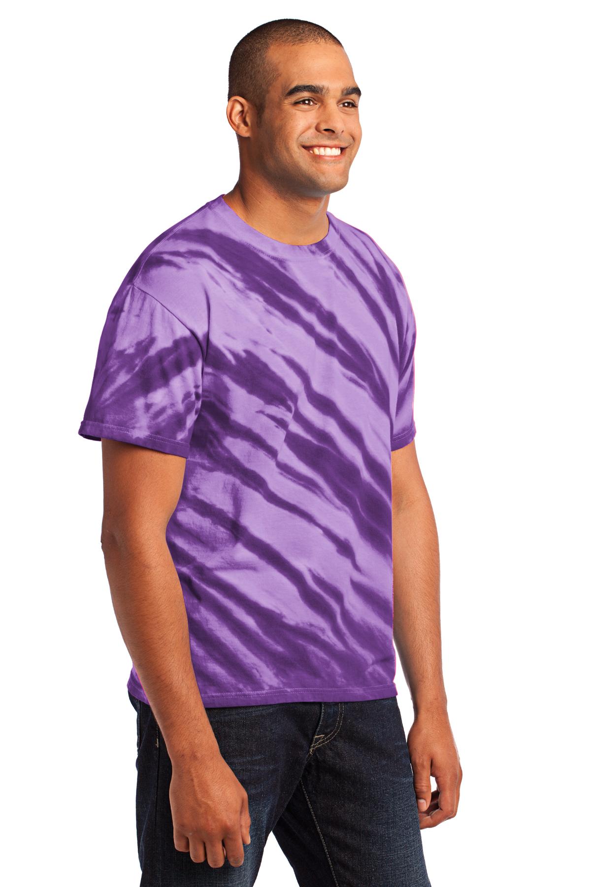 Port & Co Tiger Stripe Tie-Dye Tee. PC148