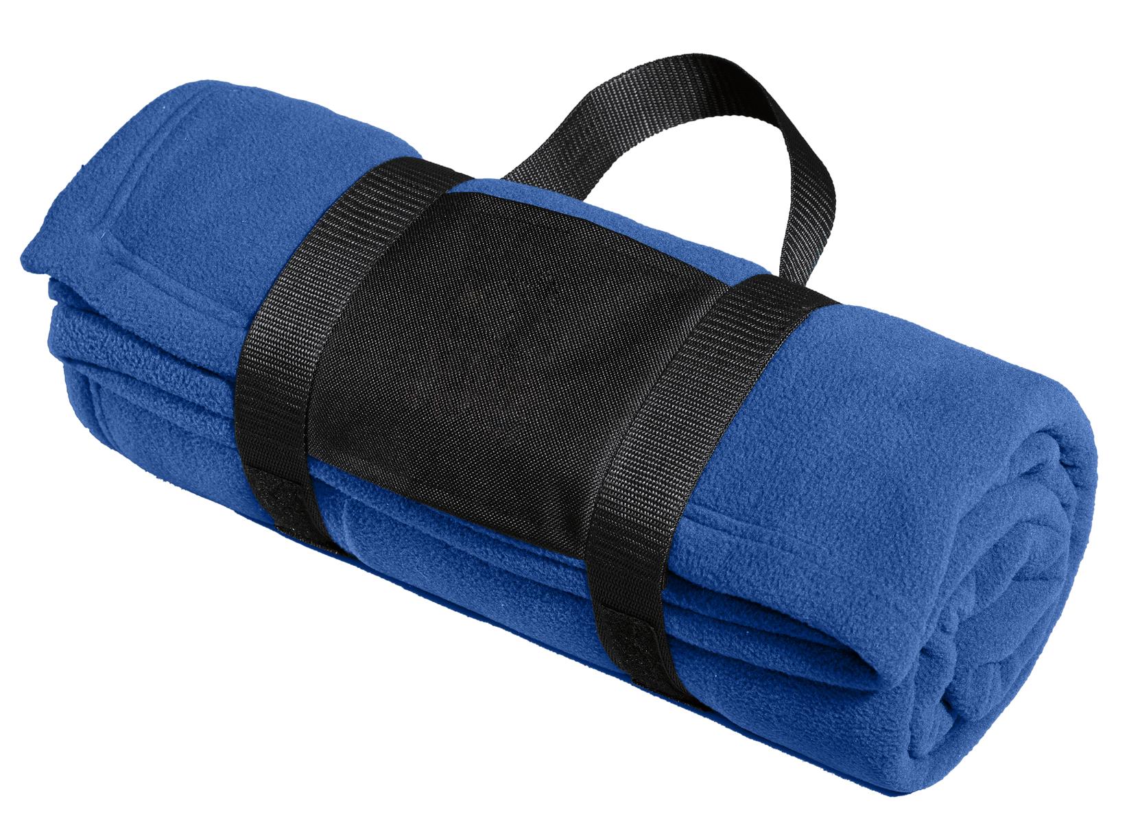 Port Authority Fleece Blanket with Carrying Strap. BP20