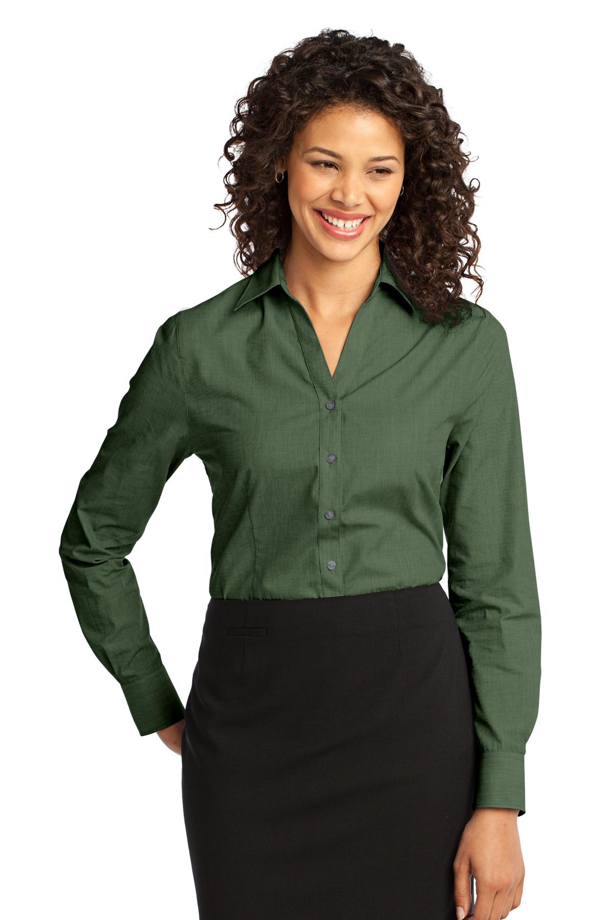 Port Authority ® Women's Crosshatch Easy Care Shirt. L640 - Image 2