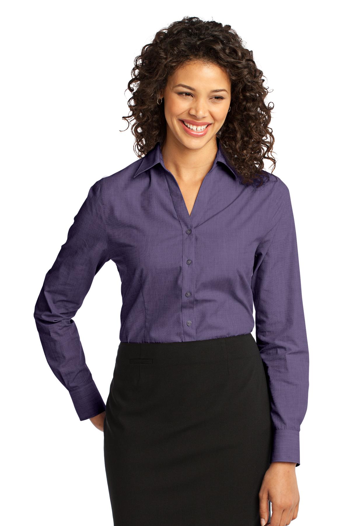 Port Authority ® Women's Crosshatch Easy Care Shirt. L640 - Image 4