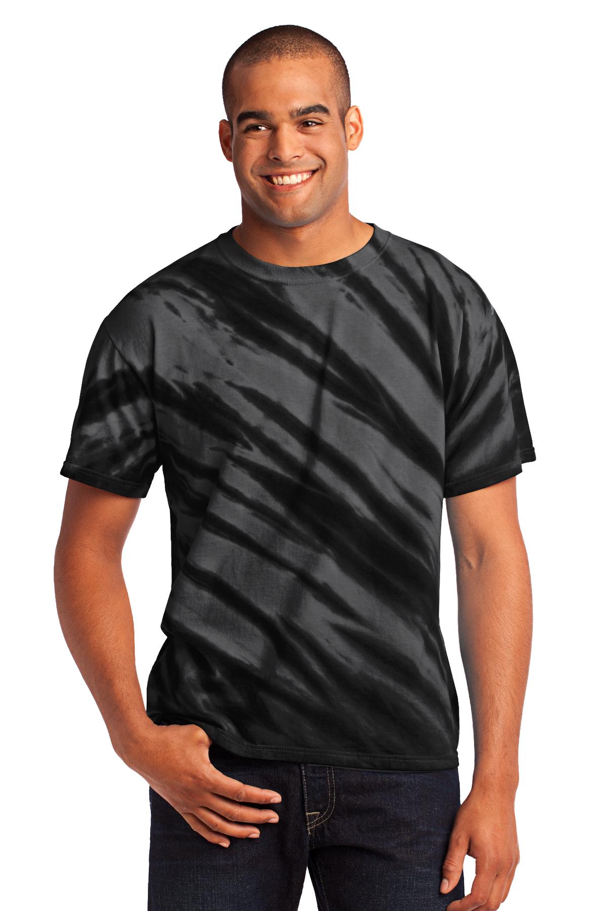 Port & Company Hospitality T-Shirts ® - Tiger Stripe Tie-Dye Tee.-Port & Company