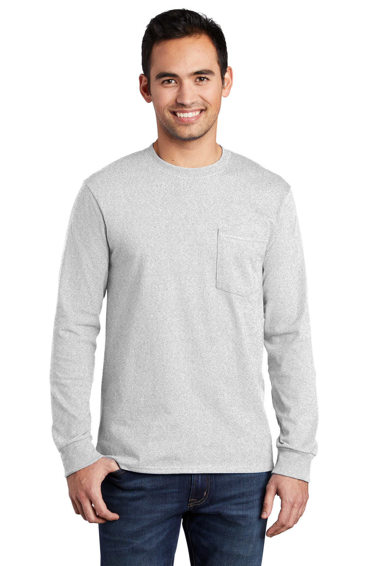Port & Company - Long Sleeve Essential Pocket T-Shirt - PC61LSP