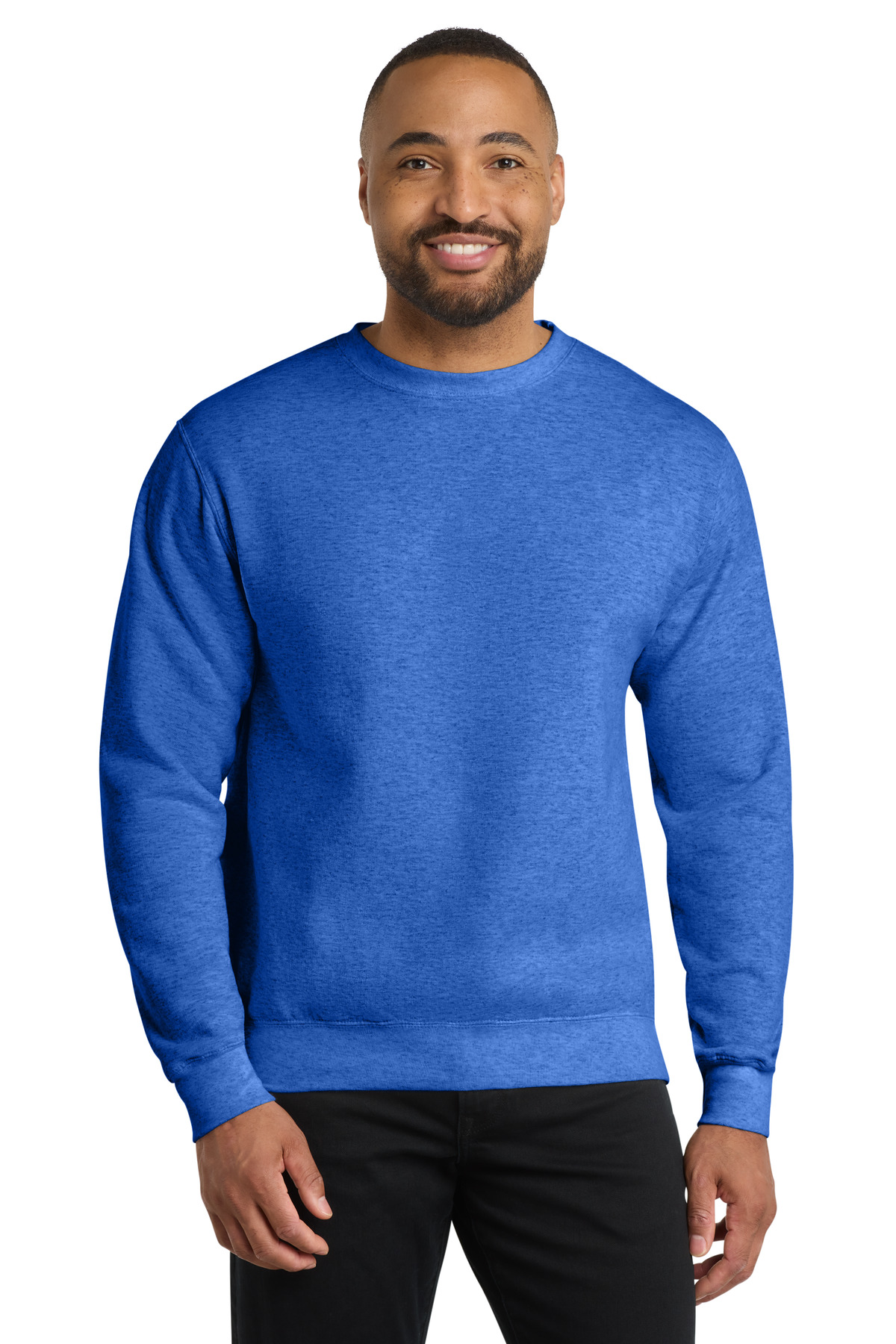 Port & Co PC78 swatch in Heather Royal