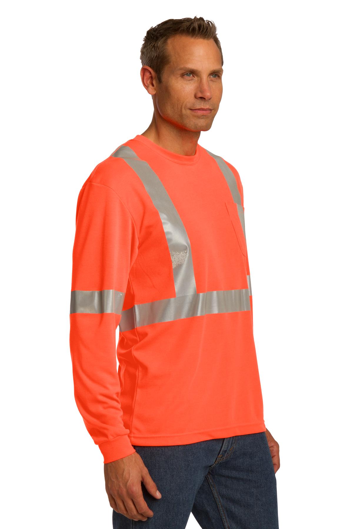 CornerStone ANSI 107 Class 2 Long Sleeve Safety T-Shirt. CS401LS